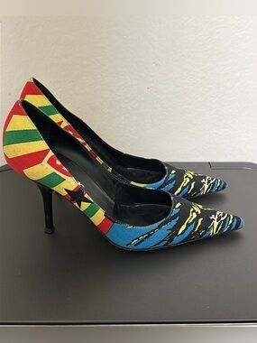 CHRISTIAN DIOR BY JOHN GALLIANO SS04 RASTA MANIA HEELS